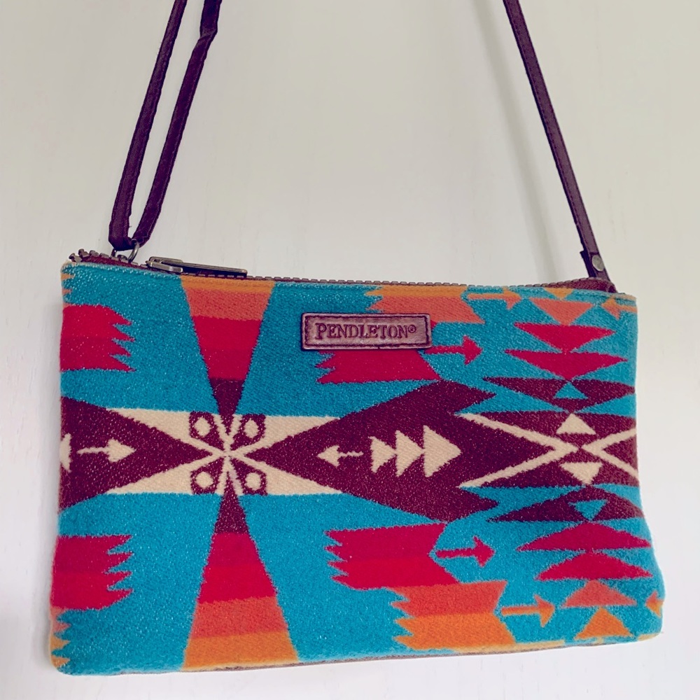 Pendleton wool 5 pocket crossbody bag purse